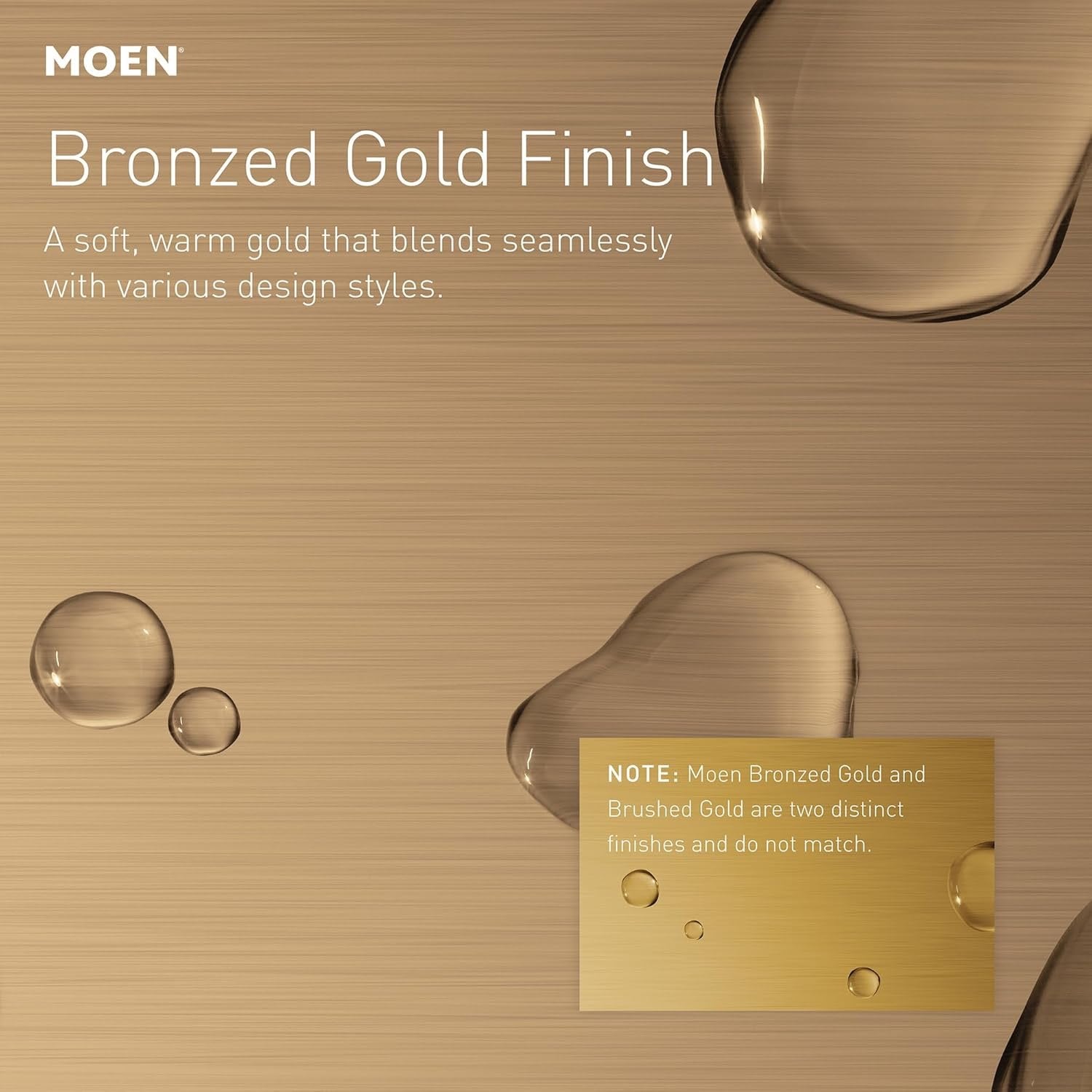 Moen Ronan 4" Centerset Bathroom Faucet | Bronzed Gold Two-Handle Faucet with Push-Down Drain