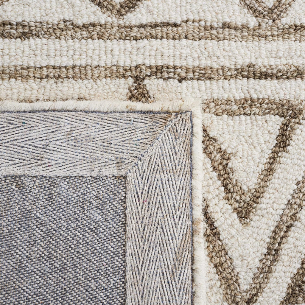 SAFAVIEH Metro MET353W Handmade Wool Area Rug | Ivory & Sage 5' x 8'