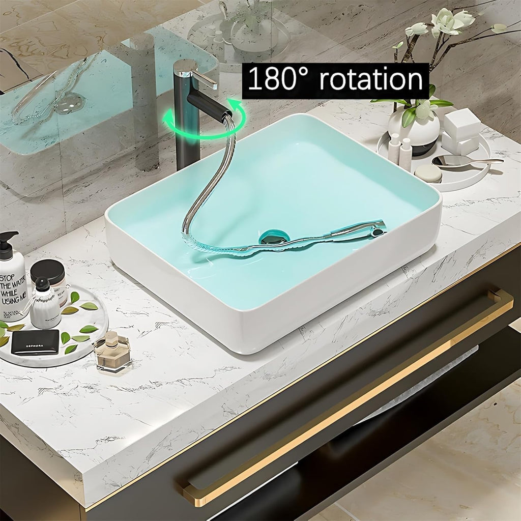 ZGNBSD 60″ Wall-Mounted Bathroom Vanity | Double Sink with LED Anti-Fog Mirror