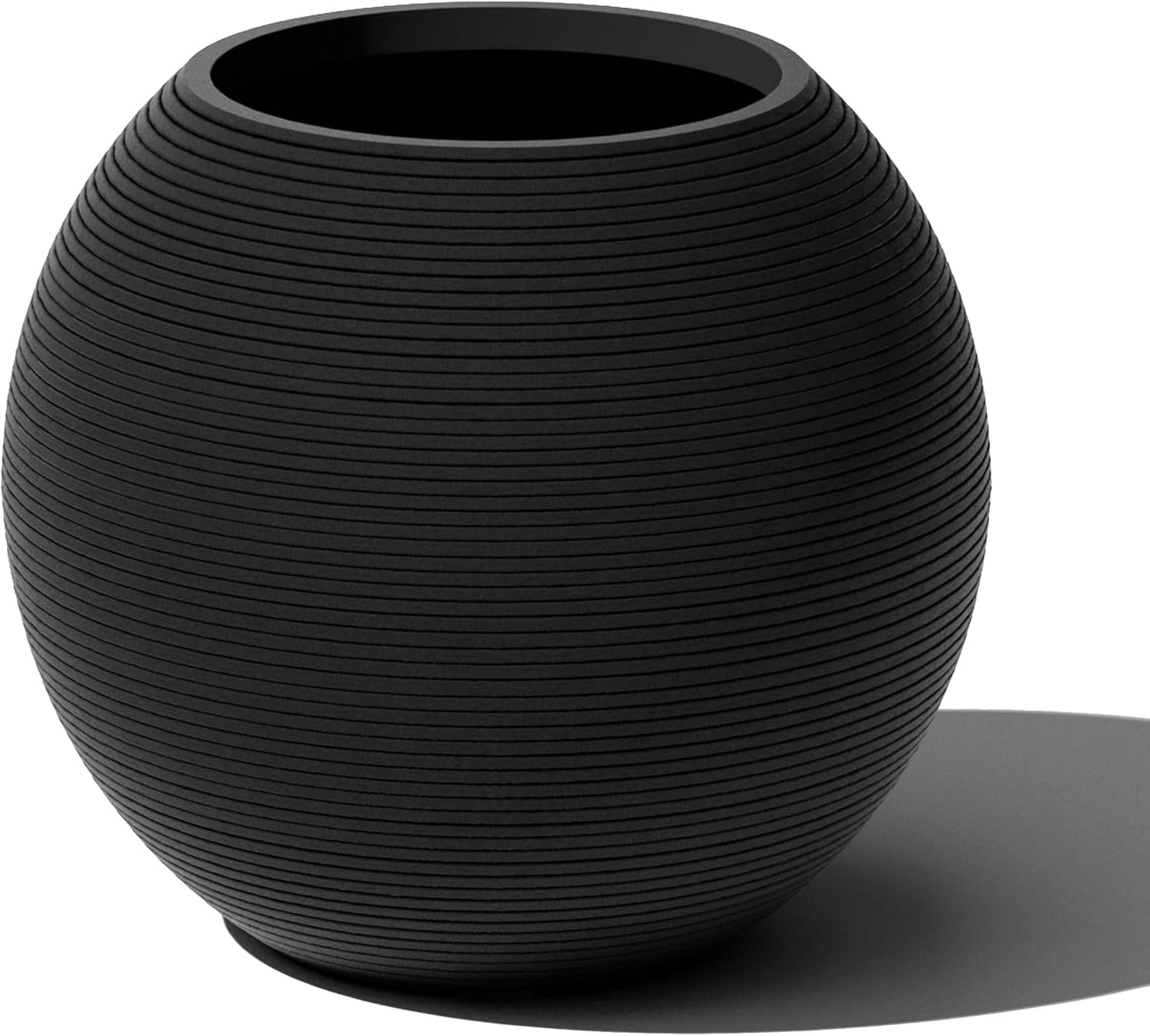 Veradek Strata Sphere Round Planter | Modern Outdoor Planter for Patio & Garden Décor