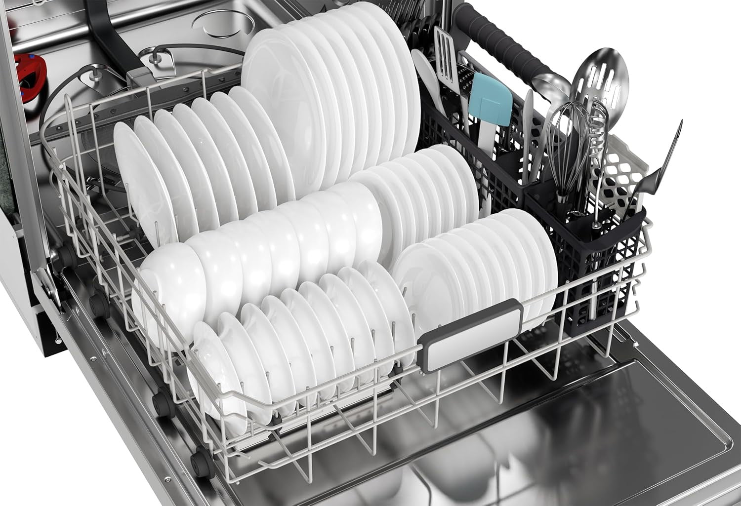 SHARP SDW6767HS Smart Dishwasher | Alexa Compatible with LED Interior & Adjustable Third Rack (Stainless Steel)
