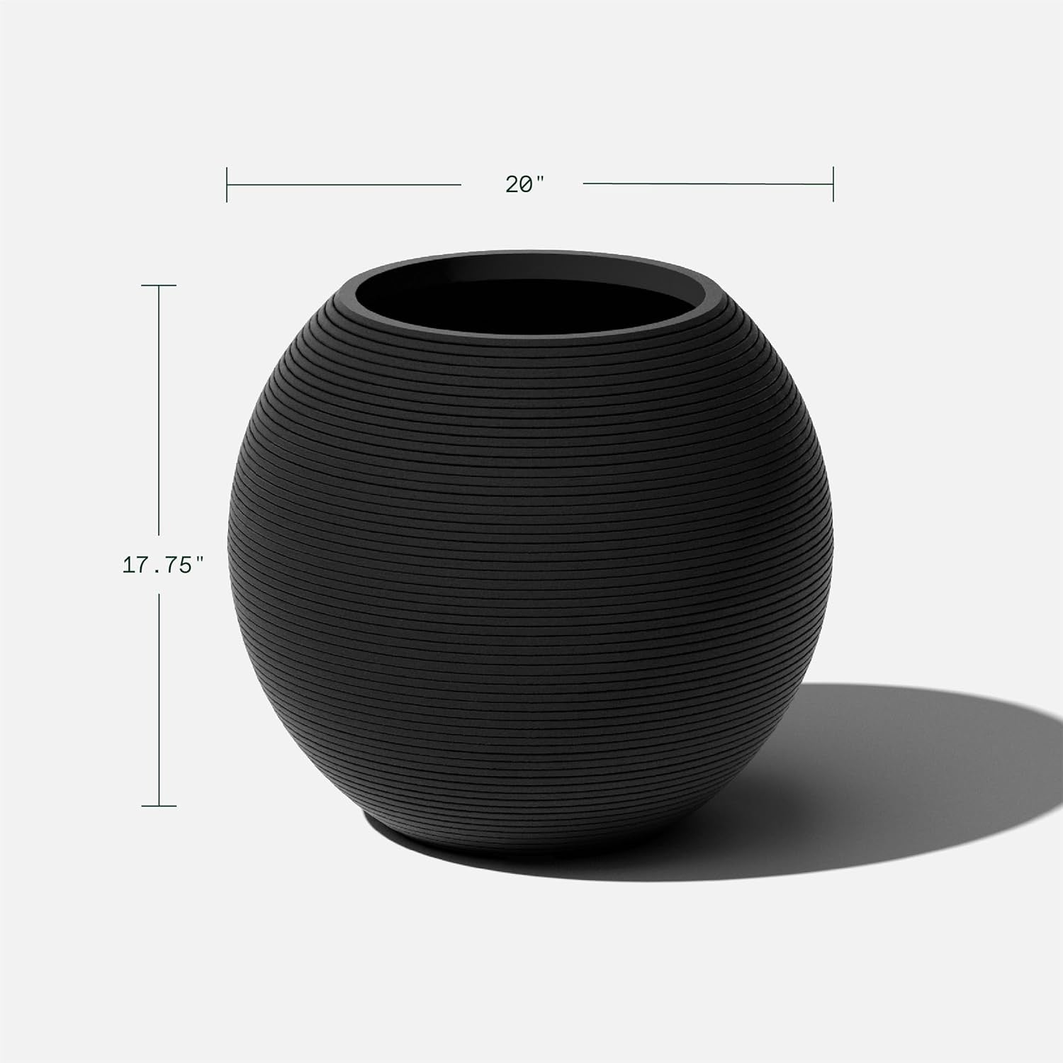 Veradek Strata Sphere Round Planter | Modern Outdoor Planter for Patio & Garden Décor