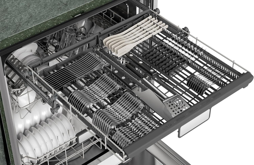 SHARP SDW6767HS Smart Dishwasher | Alexa Compatible with LED Interior & Adjustable Third Rack (Stainless Steel)