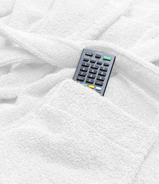 100% Cotton Shawl Collar Bathrobe | Terry Cloth Spa & Hotel Luxury Robe
