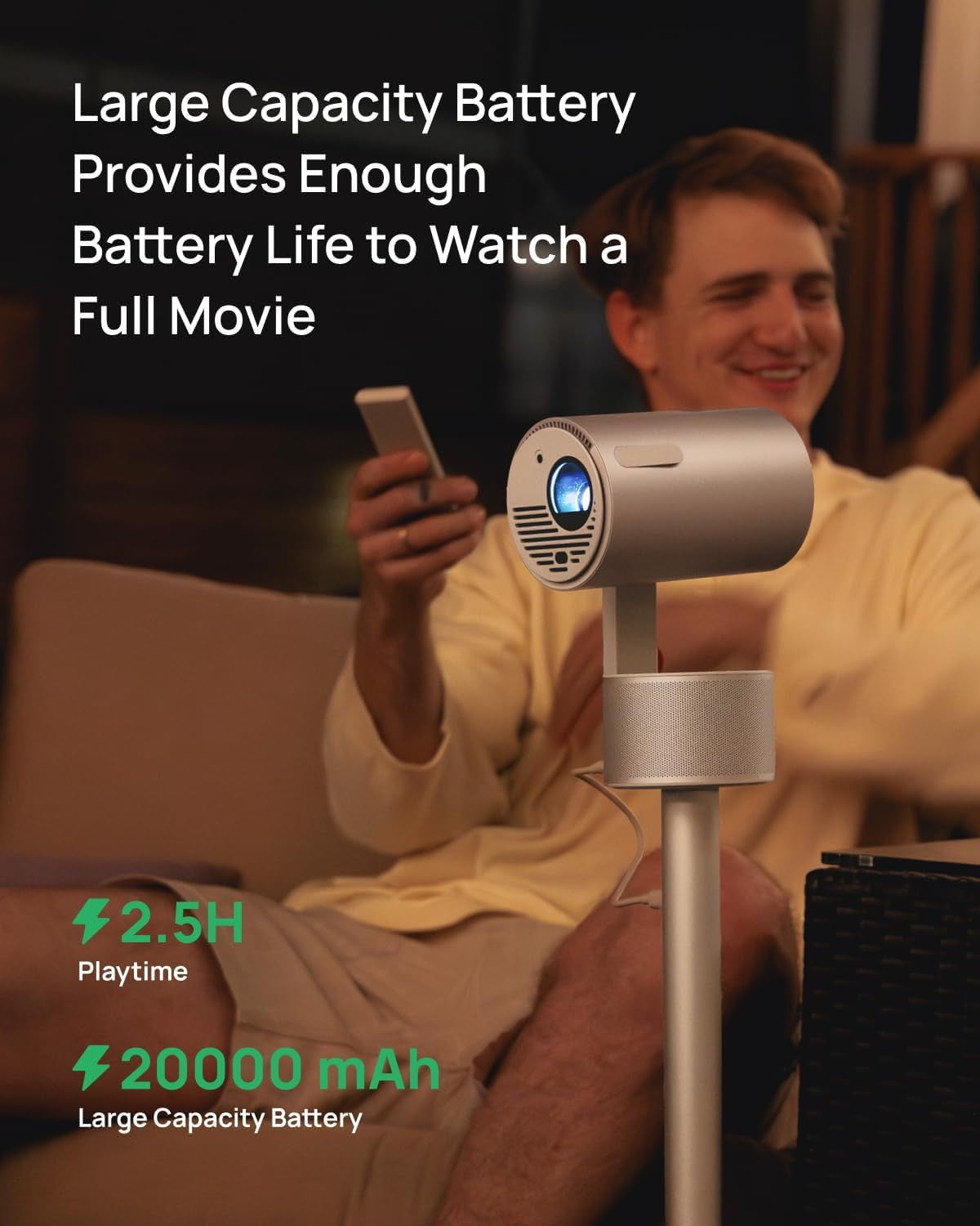 XGIMI MoGo 3 Pro Portable Projector | Google TV Smart Outdoor Projector with Harman Kardon Audio