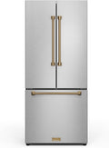 Thor Kitchen Gordon Ramsay 30″ French Door Counter-Depth Refrigerator | 17.7 cu ft with Ice Maker (Stainless Steel/Bronze)