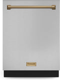 Gordon Ramsay by THOR Kitchen 24" Dishwasher | Stainless Steel/Bronze Luxury Built-In Dishwasher