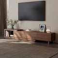 Extendable Walnut TV Stand 68.5”–98.4” | Modern Entertainment Console for 65–100” TVs with 3 Drawers