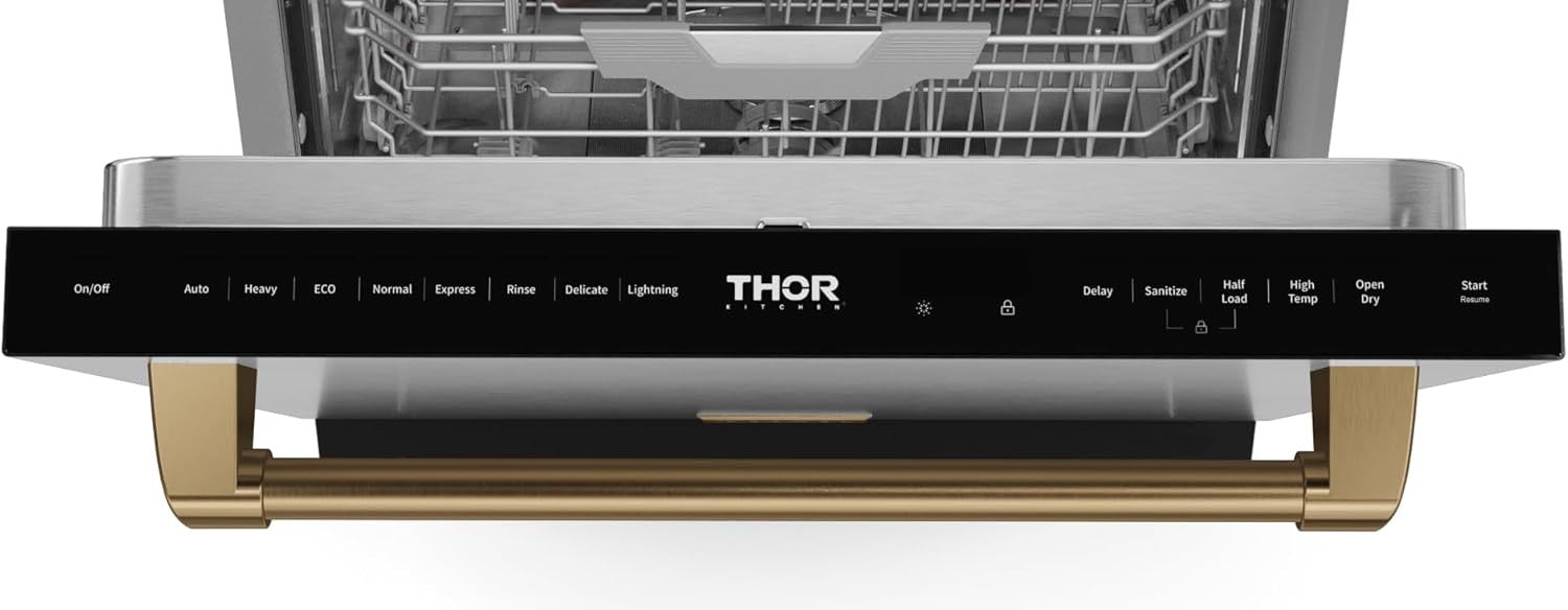 Gordon Ramsay by THOR Kitchen 24" Dishwasher | Stainless Steel/Bronze Luxury Built-In Dishwasher