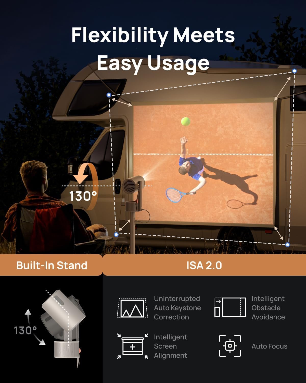 XGIMI MoGo 3 Pro Portable Projector | Google TV Smart Outdoor Projector with Harman Kardon Audio