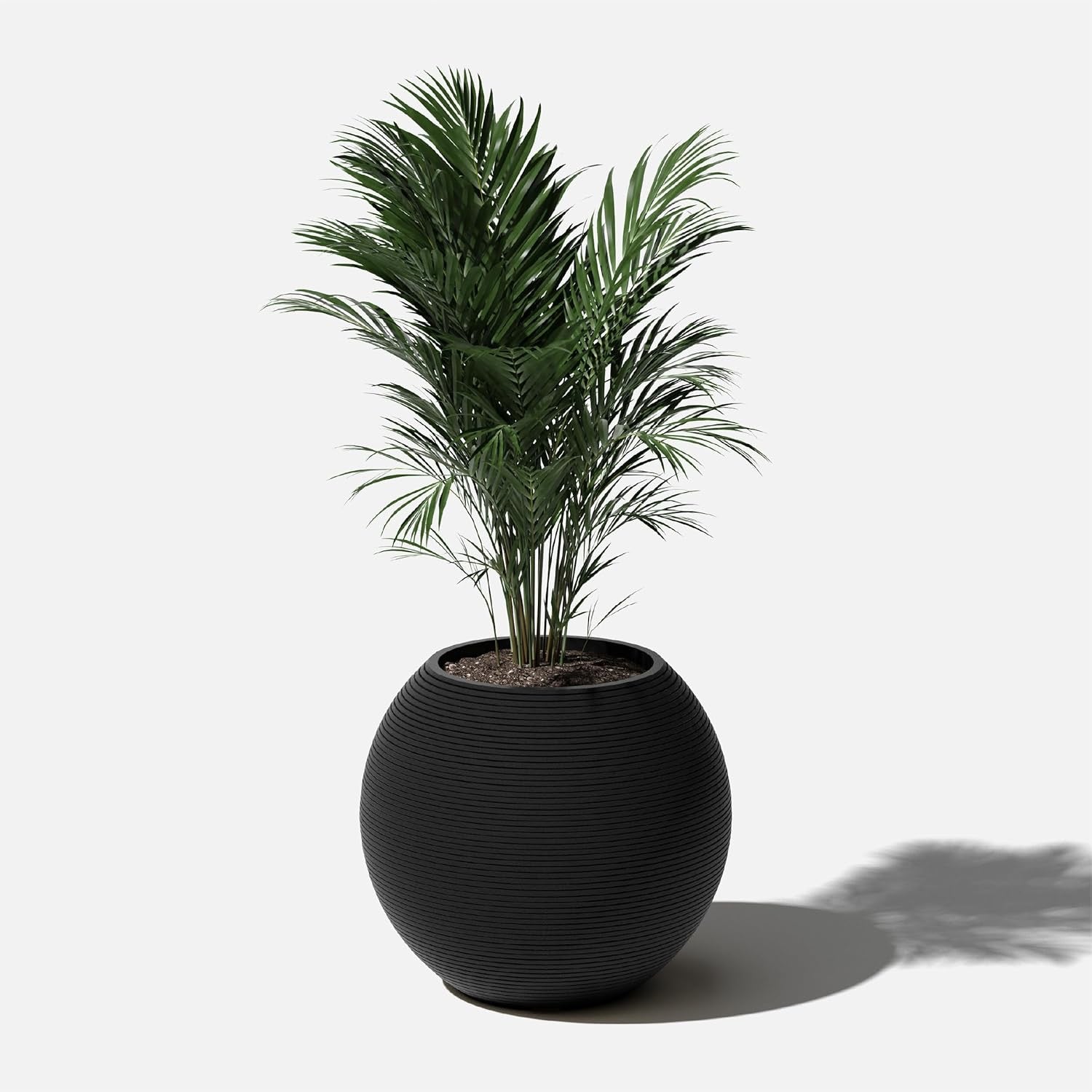 Veradek Strata Sphere Round Planter | Modern Outdoor Planter for Patio & Garden Décor