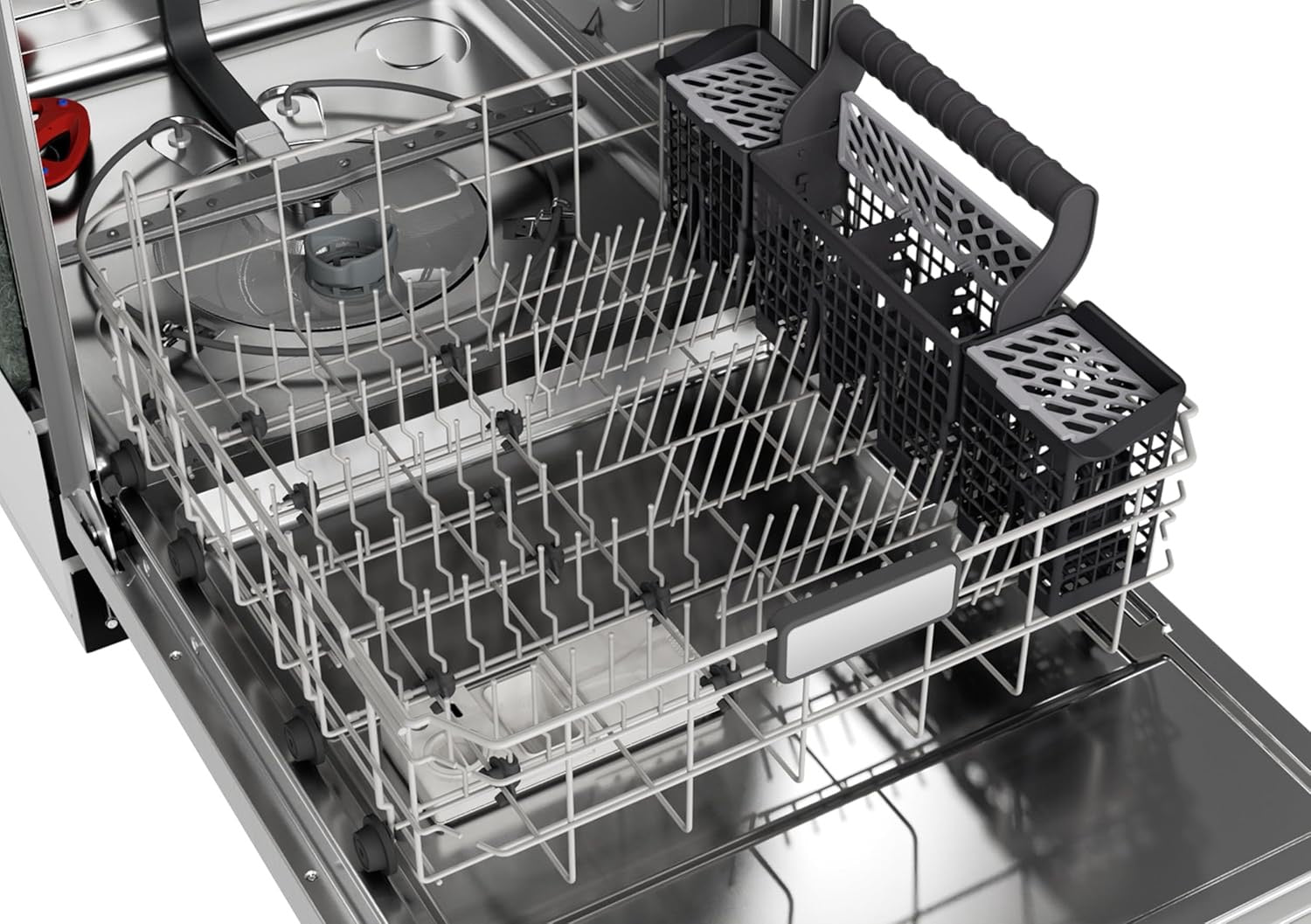 SHARP SDW6767HS Smart Dishwasher | Alexa Compatible with LED Interior & Adjustable Third Rack (Stainless Steel)