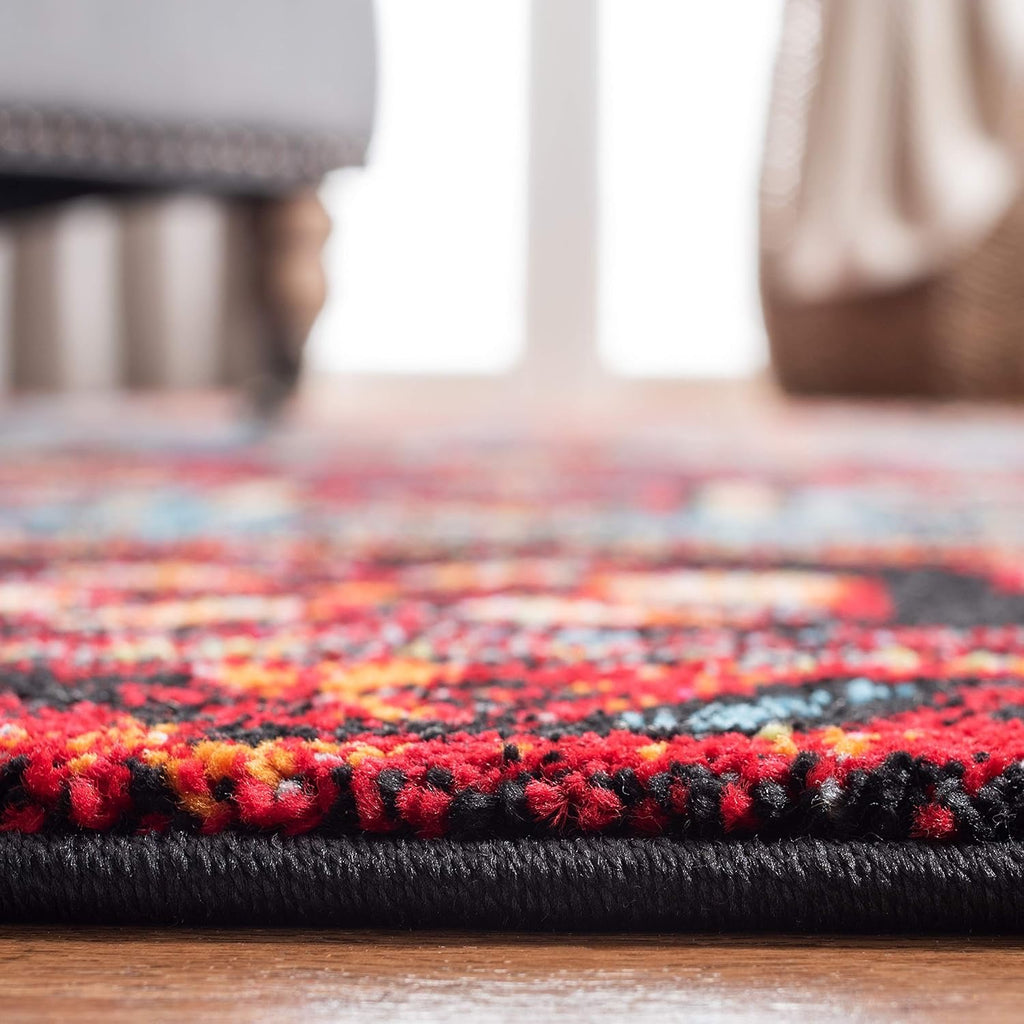 8x10 Persian Area Rug Red Blue | Vintage Hamadan Traditional Living Room Rug