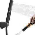 BESy 2-in-1 High-Pressure Handheld Shower Head Set | 7” Chrome Shower Head with 59” Hose & Bracket