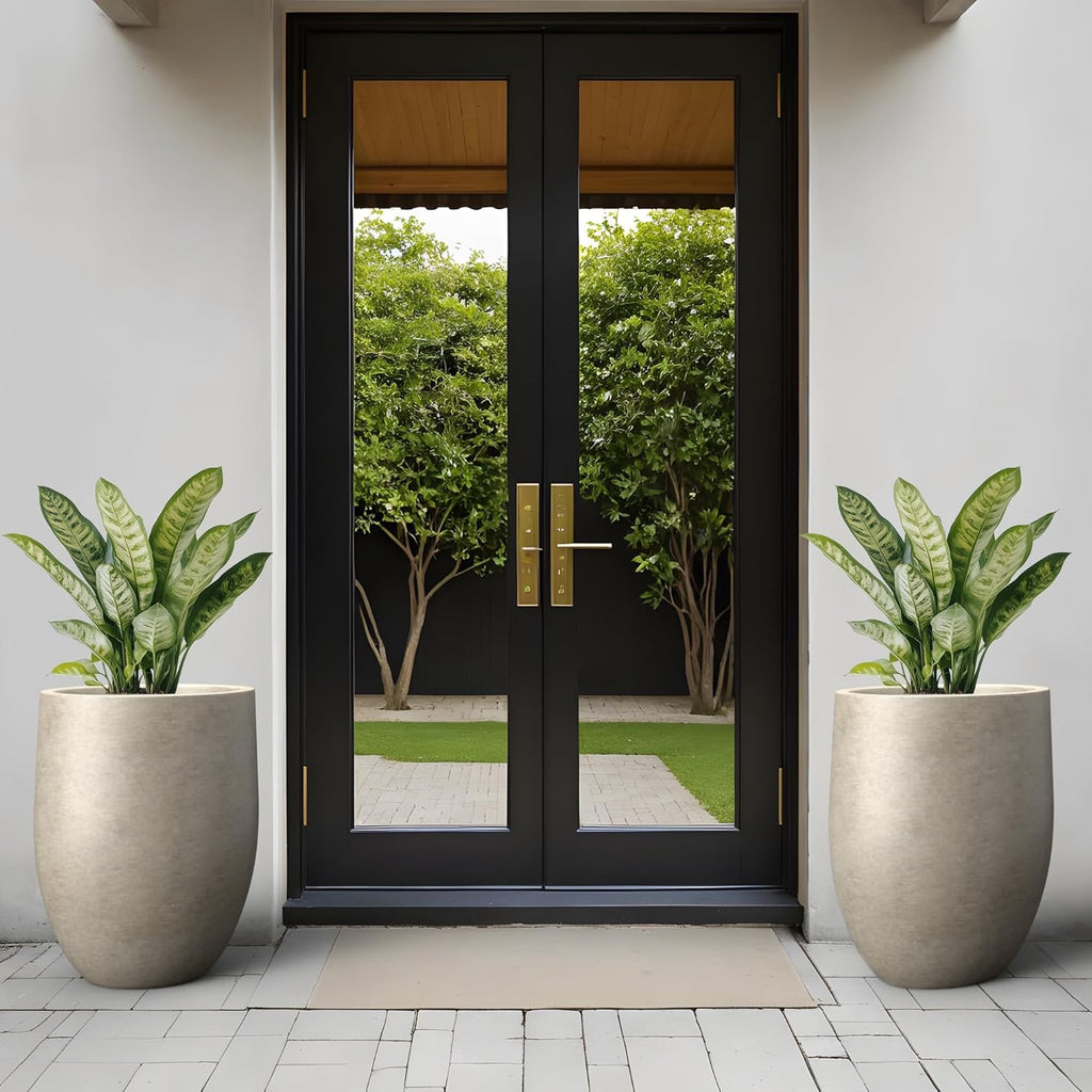 Kante Tall Concrete Planter 21.7" | Modern Weathered Concrete Indoor Outdoor Plant Pot