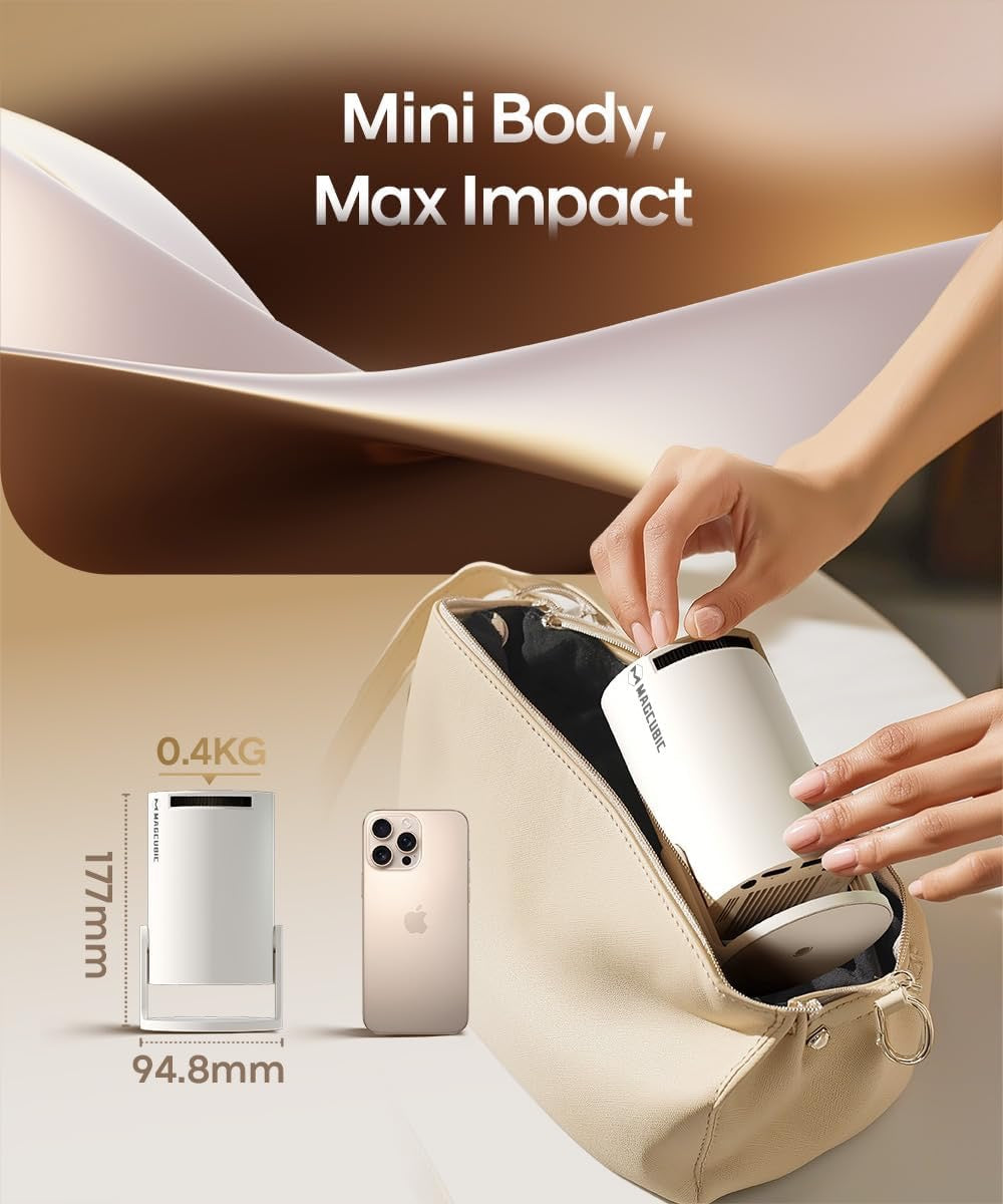 Magcubic HY300PRO Mini Projector | Portable WiFi & Bluetooth Smart Projector with 4K Support
