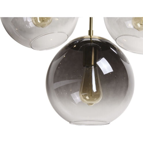 Kamara 4 Light Brass Chandelier 24.75 Inch Modern Glass Globe Ceiling Light Sunpan Designer Fixture