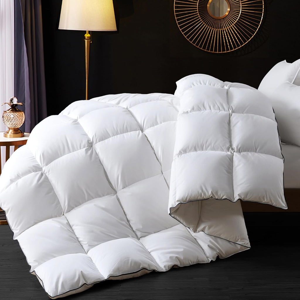 Ubauba Goose Feather Down Fiber Duvet Insert | Hotel-Style All-Season Comforter