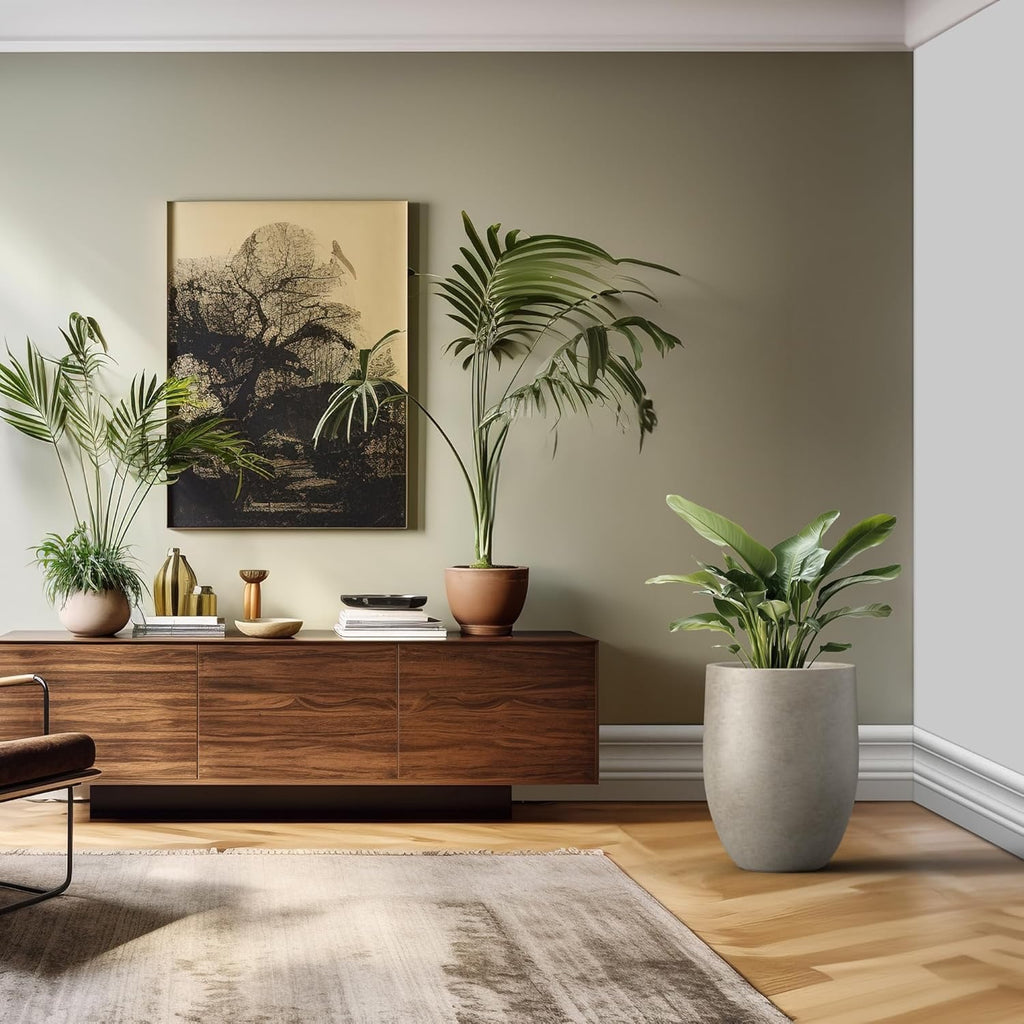 Kante Tall Concrete Planter 21.7" | Modern Weathered Concrete Indoor Outdoor Plant Pot
