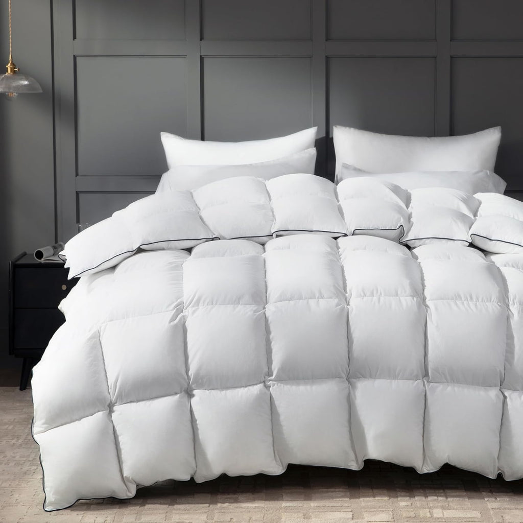 Ubauba Goose Feather Down Fiber Duvet Insert | Hotel-Style All-Season Comforter