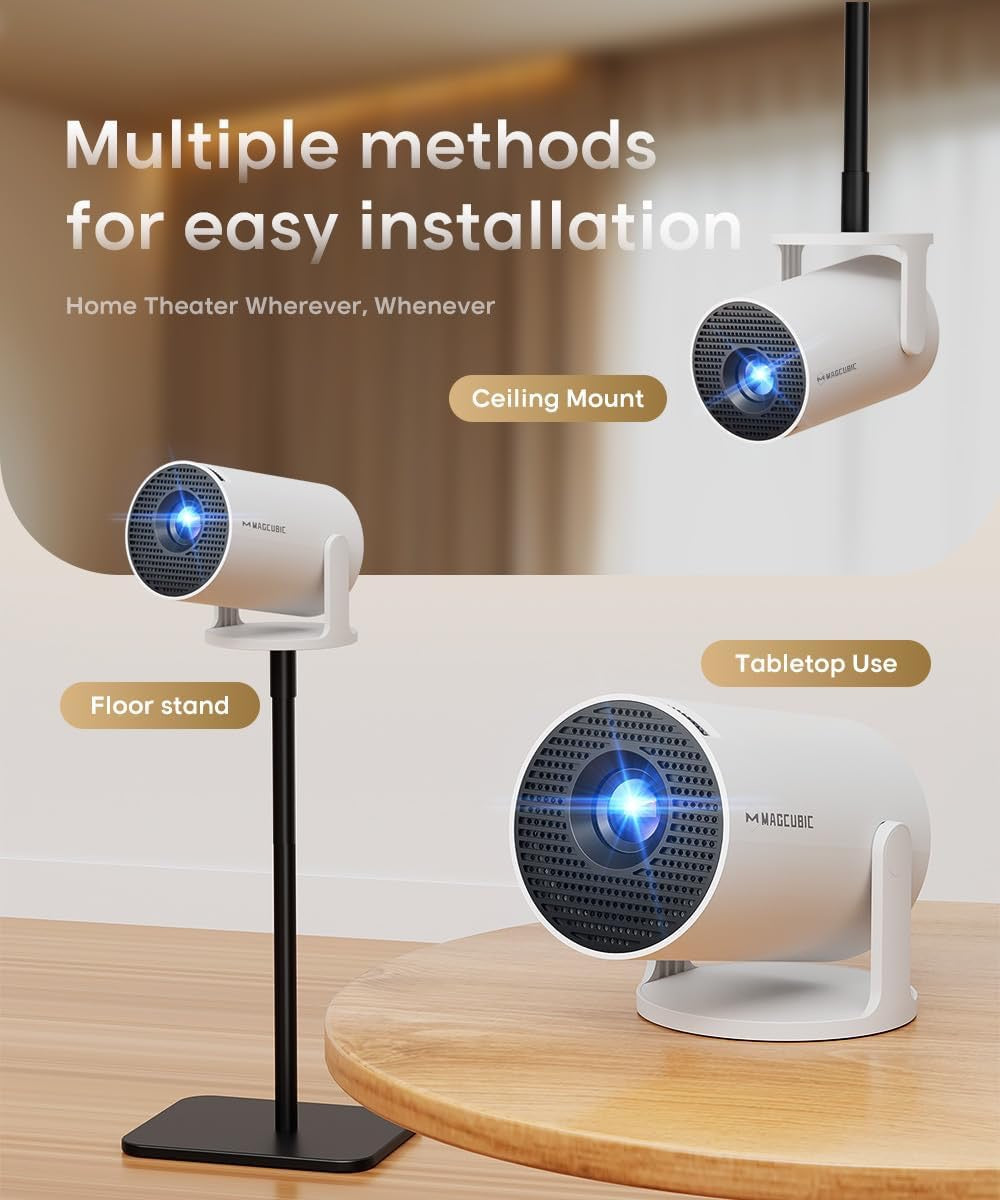 Magcubic HY300PRO Mini Projector | Portable WiFi & Bluetooth Smart Projector with 4K Support
