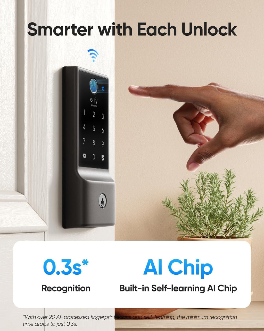 eufy Security Smart Lock C220 | Fingerprint Keyless Entry Wi-Fi Deadbolt with App Control