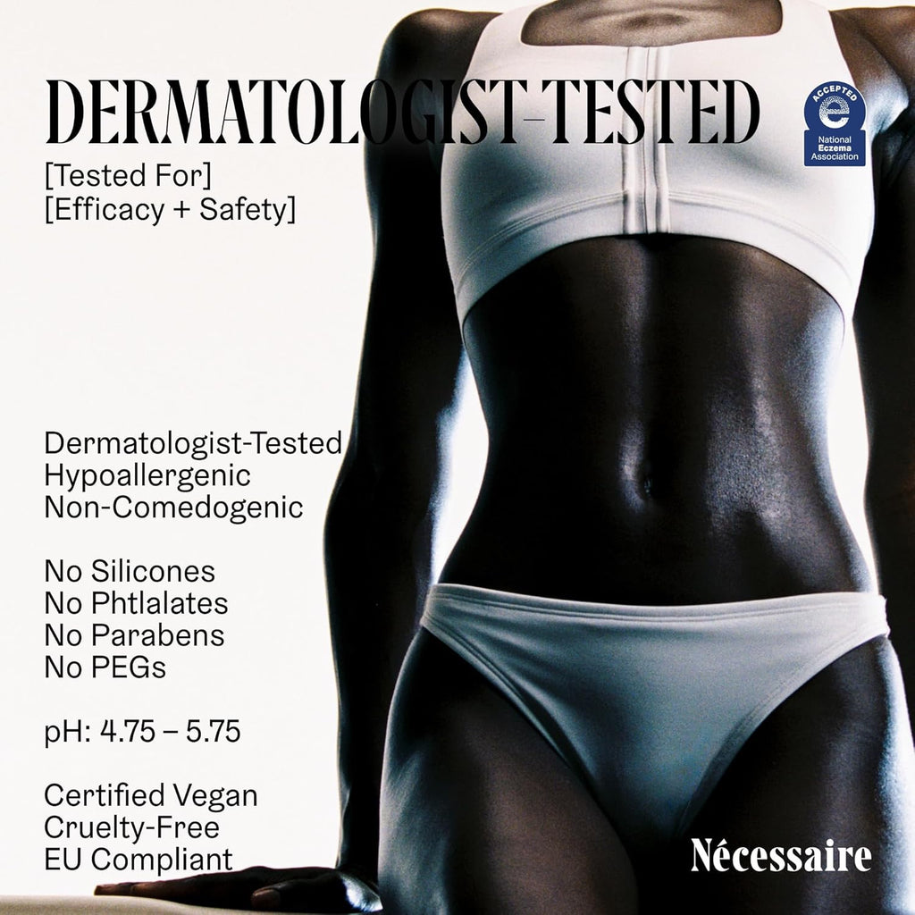Nécessaire The Body Lotion 450mL | Fragrance-Free Multi-Peptide Firming Moisturizer with 2.5% Niacinamide