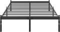 COMASACH Heavy Duty King Platform Bed Frame | Metal Frame with Storage & Mattress Stopper – Black