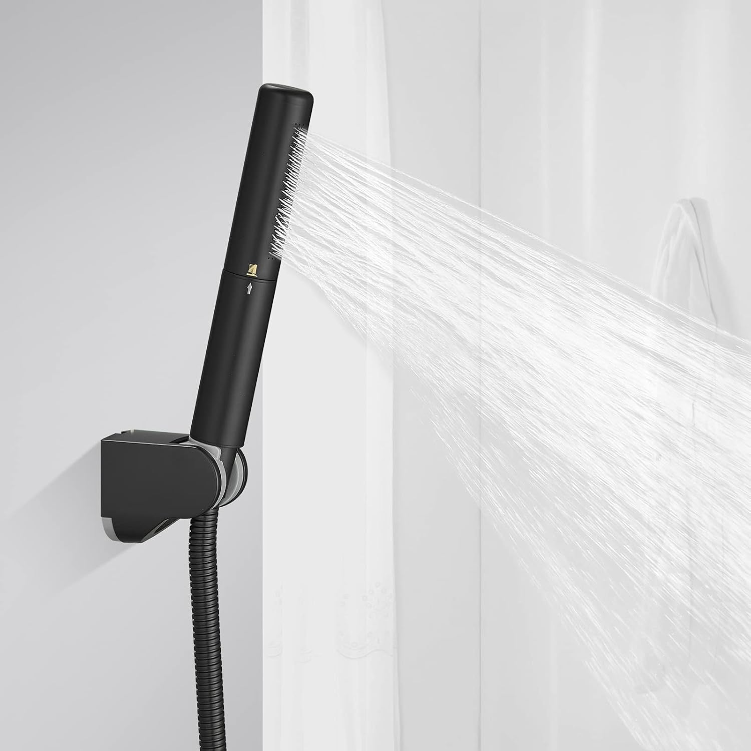 BESy 2-in-1 High-Pressure Handheld Shower Head Set | 7” Chrome Shower Head with 59” Hose & Bracket
