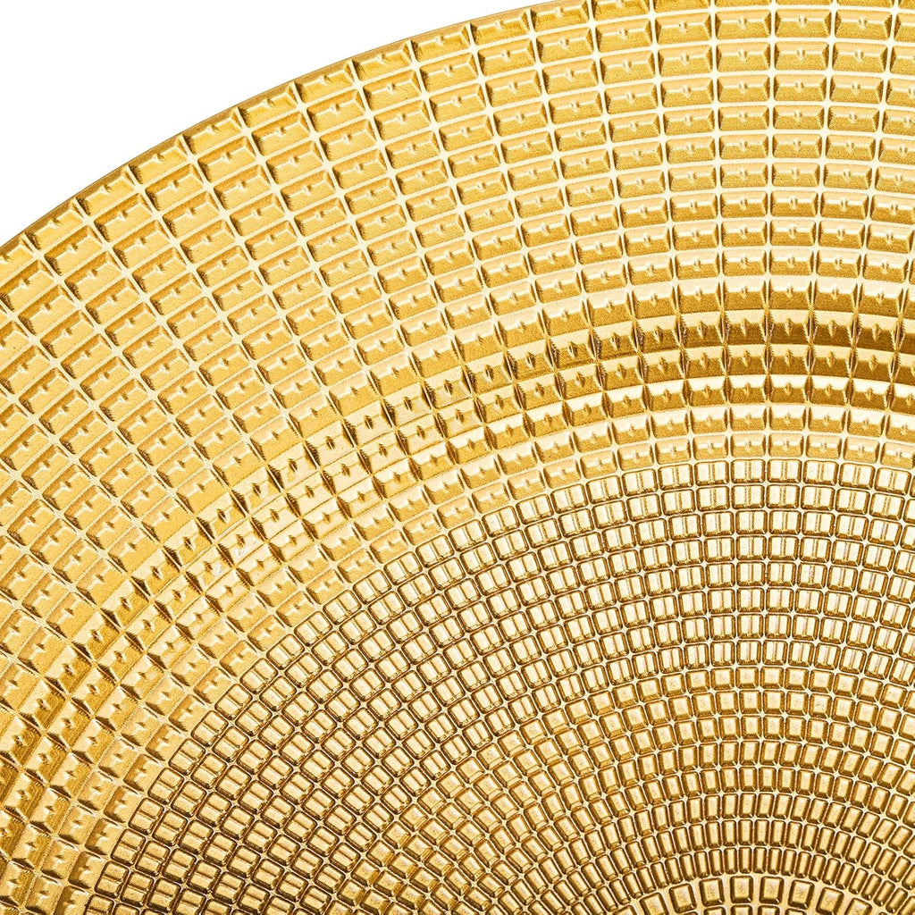 Hiceeden Gold Charger Plates Set of 12 | 13” Decorative Chain Rim Table Chargers