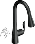 Moen Arbor MotionSense Wave Touchless Kitchen Faucet Matte Black 7594EWBL | Pulldown Sprayer with Power Clean