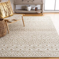SAFAVIEH Metro MET353W Handmade Wool Area Rug | Ivory & Sage 5' x 8'