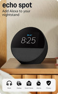 Amazon Echo Spot Smart Alarm Clock | Alexa-Enabled Smart Display (Black)