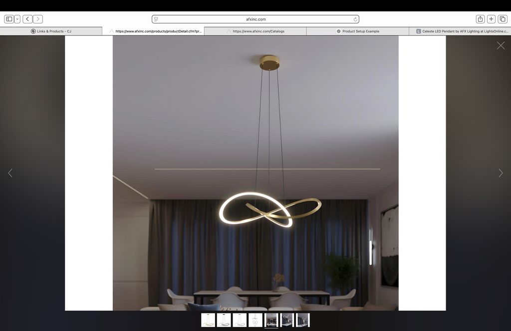 Celeste LED Pendant Light Antique Brass Modern Sculptural Pendant CLSP24LAJUDLB Adjustable LED Ceiling Light