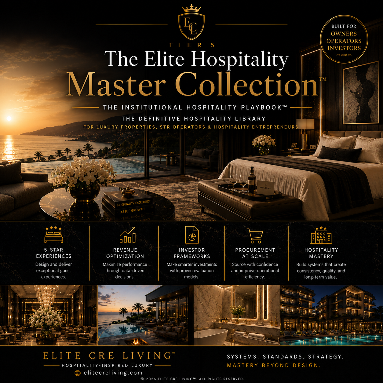 Elite Hospitality Master Collection™ — Tier 5 · Complete 5-Tier Library · $597